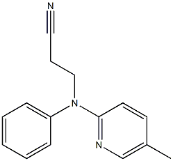 3-[(5-methylpyridin-2-yl)(phenyl)amino]propanenitrile 化学構造式