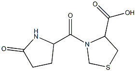 3-[(5-oxopyrrolidin-2-yl)carbonyl]-1,3-thiazolidine-4-carboxylic acid 结构式