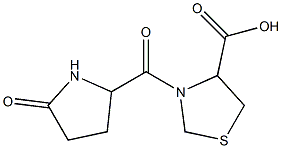 3-[(5-oxopyrrolidin-2-yl)carbonyl]-1,3-thiazolidine-4-carboxylic acid,,结构式