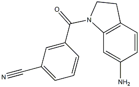 3-[(6-amino-2,3-dihydro-1H-indol-1-yl)carbonyl]benzonitrile Struktur