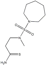 3-[(azepane-1-sulfonyl)(methyl)amino]propanethioamide Structure