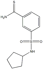 3-[(cyclopentylamino)sulfonyl]benzenecarbothioamide 结构式