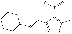 3-[(E)-2-cyclohexylvinyl]-5-methyl-4-nitroisoxazole,,结构式