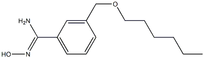 3-[(hexyloxy)methyl]-N'-hydroxybenzene-1-carboximidamide Struktur