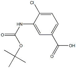 3-[(tert-butoxycarbonyl)amino]-4-chlorobenzoic acid 化学構造式