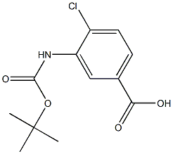 3-[(tert-butoxycarbonyl)amino]-4-chlorobenzoic acid Struktur