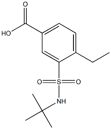 3-[(tert-butylamino)sulfonyl]-4-ethylbenzoic acid Structure