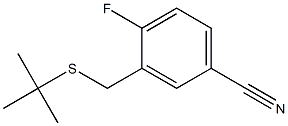 3-[(tert-butylsulfanyl)methyl]-4-fluorobenzonitrile,,结构式