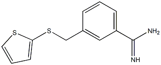 3-[(thiophen-2-ylsulfanyl)methyl]benzene-1-carboximidamide,,结构式