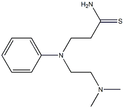 3-[[2-(dimethylamino)ethyl](phenyl)amino]propanethioamide 化学構造式