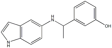 3-[1-(1H-indol-5-ylamino)ethyl]phenol Struktur