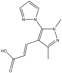 3-[1,3-dimethyl-5-(1H-pyrazol-1-yl)-1H-pyrazol-4-yl]prop-2-enoic acid