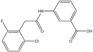 3-[2-(2-chloro-6-fluorophenyl)acetamido]benzoic acid,,结构式