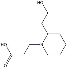 3-[2-(2-hydroxyethyl)piperidin-1-yl]propanoic acid,,结构式