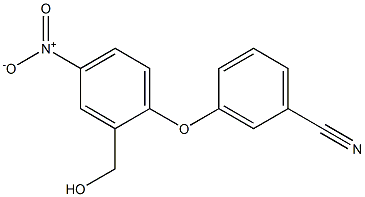 3-[2-(hydroxymethyl)-4-nitrophenoxy]benzonitrile Structure