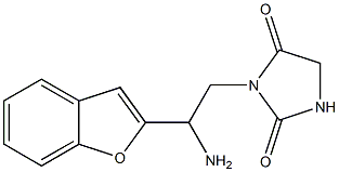 3-[2-amino-2-(1-benzofuran-2-yl)ethyl]imidazolidine-2,4-dione,,结构式