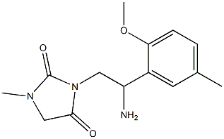 3-[2-amino-2-(2-methoxy-5-methylphenyl)ethyl]-1-methylimidazolidine-2,4-dione Structure