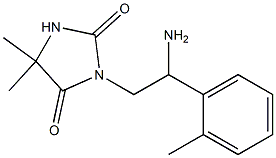 3-[2-amino-2-(2-methylphenyl)ethyl]-5,5-dimethylimidazolidine-2,4-dione Struktur