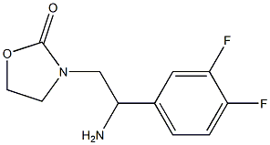 3-[2-amino-2-(3,4-difluorophenyl)ethyl]-1,3-oxazolidin-2-one,,结构式