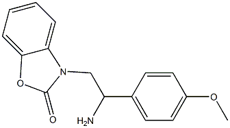 3-[2-amino-2-(4-methoxyphenyl)ethyl]-2,3-dihydro-1,3-benzoxazol-2-one,,结构式