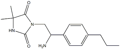 3-[2-amino-2-(4-propylphenyl)ethyl]-5,5-dimethylimidazolidine-2,4-dione Structure