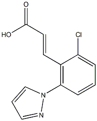 3-[2-chloro-6-(1H-pyrazol-1-yl)phenyl]prop-2-enoic acid 化学構造式