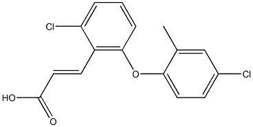 3-[2-chloro-6-(4-chloro-2-methylphenoxy)phenyl]prop-2-enoic acid Structure