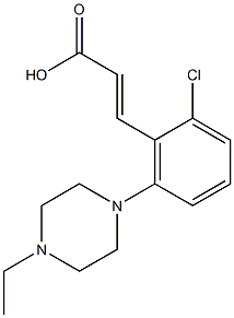 3-[2-chloro-6-(4-ethylpiperazin-1-yl)phenyl]prop-2-enoic acid 结构式