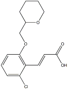 3-[2-chloro-6-(oxan-2-ylmethoxy)phenyl]prop-2-enoic acid,,结构式