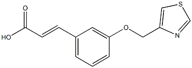 3-[3-(1,3-thiazol-4-ylmethoxy)phenyl]prop-2-enoic acid Struktur