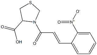 3-[3-(2-nitrophenyl)prop-2-enoyl]-1,3-thiazolidine-4-carboxylic acid Structure