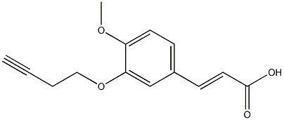 3-[3-(but-3-yn-1-yloxy)-4-methoxyphenyl]prop-2-enoic acid Struktur