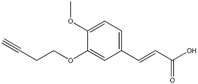 3-[3-(but-3-yn-1-yloxy)-4-methoxyphenyl]prop-2-enoic acid,,结构式