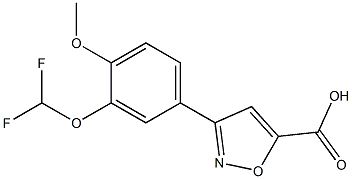 3-[3-(difluoromethoxy)-4-methoxyphenyl]-1,2-oxazole-5-carboxylic acid|