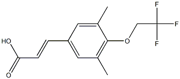 3-[3,5-dimethyl-4-(2,2,2-trifluoroethoxy)phenyl]prop-2-enoic acid 结构式