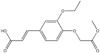 3-[3-ethoxy-4-(2-methoxy-2-oxoethoxy)phenyl]prop-2-enoic acid Structure