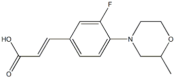 3-[3-fluoro-4-(2-methylmorpholin-4-yl)phenyl]prop-2-enoic acid 结构式