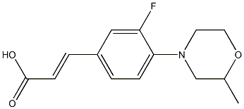 3-[3-fluoro-4-(2-methylmorpholin-4-yl)phenyl]prop-2-enoic acid|