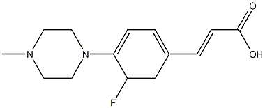 3-[3-fluoro-4-(4-methylpiperazin-1-yl)phenyl]prop-2-enoic acid,,结构式