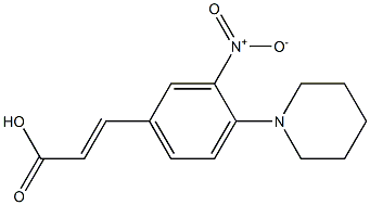 3-[3-nitro-4-(piperidin-1-yl)phenyl]prop-2-enoic acid,,结构式