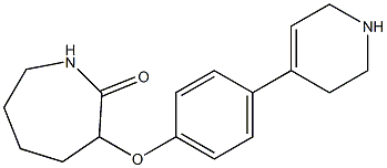 3-[4-(1,2,3,6-tetrahydropyridin-4-yl)phenoxy]azepan-2-one,,结构式