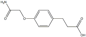 3-[4-(2-amino-2-oxoethoxy)phenyl]propanoic acid 化学構造式