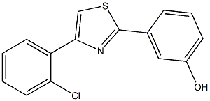 3-[4-(2-chlorophenyl)-1,3-thiazol-2-yl]phenol,,结构式