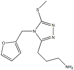 3-[4-(2-furylmethyl)-5-(methylthio)-4H-1,2,4-triazol-3-yl]propan-1-amine