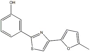 3-[4-(5-methylfuran-2-yl)-1,3-thiazol-2-yl]phenol Structure