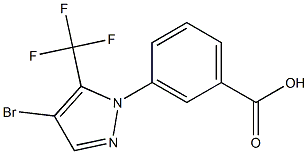 3-[4-bromo-5-(trifluoromethyl)-1H-pyrazol-1-yl]benzoic acid Structure