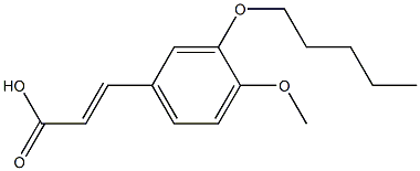 3-[4-methoxy-3-(pentyloxy)phenyl]prop-2-enoic acid,,结构式