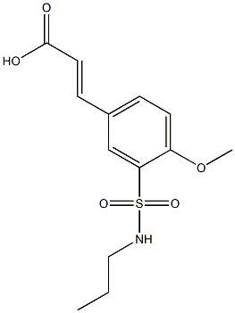 3-[4-methoxy-3-(propylsulfamoyl)phenyl]prop-2-enoic acid 化学構造式
