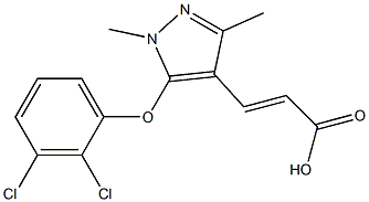 3-[5-(2,3-dichlorophenoxy)-1,3-dimethyl-1H-pyrazol-4-yl]prop-2-enoic acid Structure