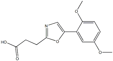 3-[5-(2,5-dimethoxyphenyl)-1,3-oxazol-2-yl]propanoic acid Struktur